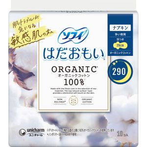 UNICHARM SOFY ORGANIC COTTON OVERNIGHT 29CM W/WINGS