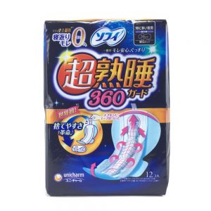 日本尤妮佳SOFY苏菲超熟睡夜用护翼卫生巾 36cm*12片
