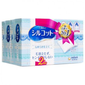 日本UNICHARM尤妮佳SILCOT丝滑型压边化妆棉 82枚入×2包