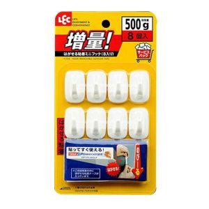 LEC REMOVABLE ADHESIVE MINI HOOK 8P W-69 W-556