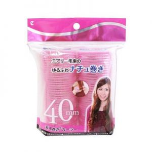LUCKY TRENDY 2 Piece Hair Curler, Pink, 40 mm
