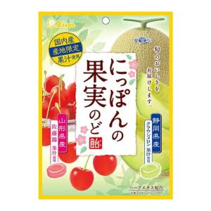 日本LION狮王 樱桃&哈蜜瓜味果汁糖  72G