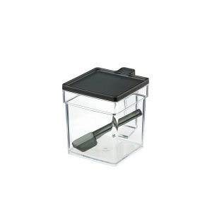 INOMATA SQUARE POT CR BLK L-5