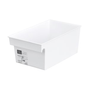 INOMATA SIMPLE STORAGE BASKET WIDE WHT B-132