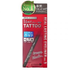 K-PALETTE 1 DAY TATTOO Real Lasting Super Sharp Eyeliner Brown Black 1pc