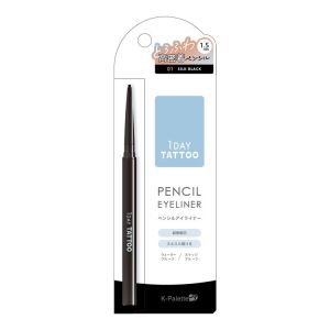 K-PALETTE 1DAY TATTOO PENCIL EYELINER 01 SILK BLACK