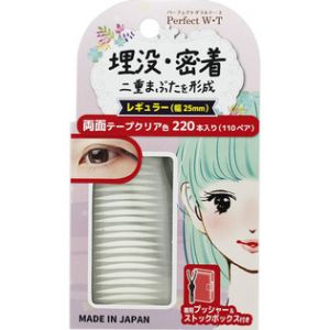 日本Perfect W·T埋没密着加固型双面双眼皮贴增量装25mm长220条