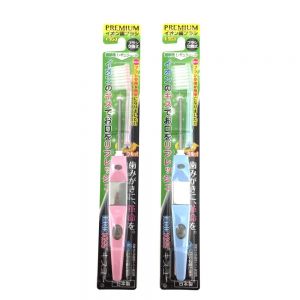 日本KISS YOU 负离子牙刷  四列排 极细型普通硬度刷毛款 颜色随机 1支装