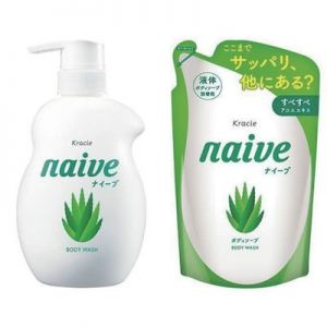 日本KRACIE NAIVE娜艾菩沐浴乳 水润芦荟沐浴乳530ml/補充包380ml