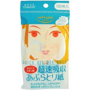 KOSE SOFTYMO Oil Blotting Paper Minus Ion 150pcs