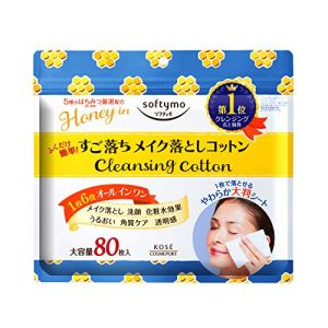 日本KOSE高丝SOFTYMO蜂蜜精华保湿卸妆棉巾 80枚入