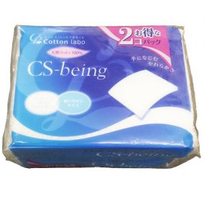 日本COTTON LABO棉花研究所 CS-being丝柔纯棉厚化妆棉 特惠两袋装 200枚/包*2