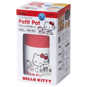 日本SKATER HELLO KITTY超轻量保温保冷不锈钢罐附折叠勺 180ml