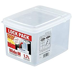 日本LOCK PACK开盖型密封储存盒 M号 宽型