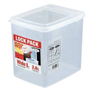 日本LOCK PACK开盖型密封储存盒 L号 宽型