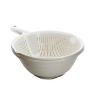 Fresh sieve bowl with holder white P-342