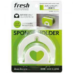 Sponge holder w. suction cup white P-344