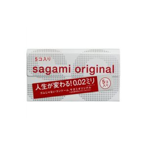 Sagami Original 002 Condoms Non-Latex Super Ultra Thin 0.02 mm Box Of 5
