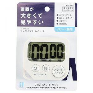 日本PEARL METAL大画面厨房用计时器 白色