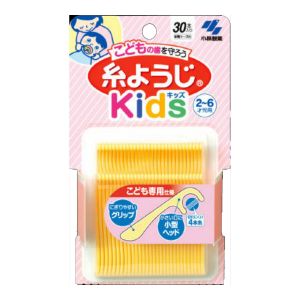 日本KOBAYASHI小林制药四线扁平头儿童牙线 30支 2-6岁用