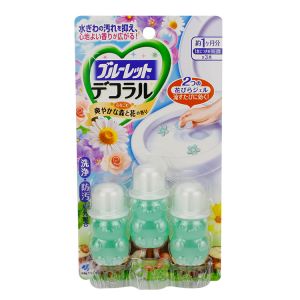 KOBAYASHI Bluelet Dekoraru Toilet Bowl Cleaner #Forest Flower Scene 3pc