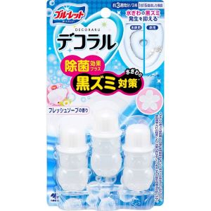 日本小林马桶开花凝胶花瓣小熊厕所除臭香薰清洁剂7.5g×3 白色皂香