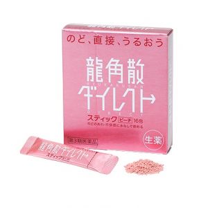 日本RYUKAKUSAN龙角散 润喉粉 蜜桃味 16包