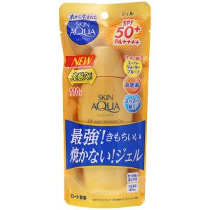 日本ROHTO乐敦skin aqua金瓶水感保湿防晒啫喱 110g