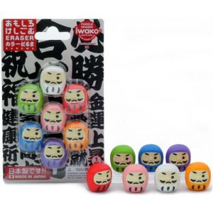 IWAKO ERASER DARUMA BLISTER PACK N-285