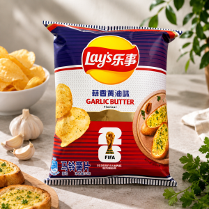 LAY'S CHIPS GARLIC BUTTER FLAVOR WORLD CUP LIMITED
