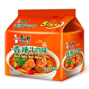 KSF HOT& SPICY BEEF INSTANT NOODLE 5P