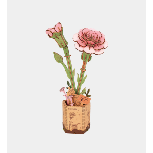 ROBOTIME WOOD BLOOM PINK CARNATION