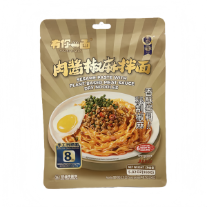 YNYM SESAME PASTE W./ PLANT-BASED MEAT SAUCE DRY NOODLE 