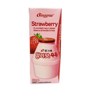 BINGGRAE STWBRY FLAVORED MILK 1P