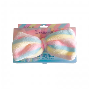 THE CREME SHOP柔软毛绒洗脸束发带SPA发带 一个入 粉彩条纹 