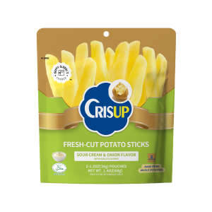 CRISUP POTATO STICKS SOUR CREAM & ONION BAG