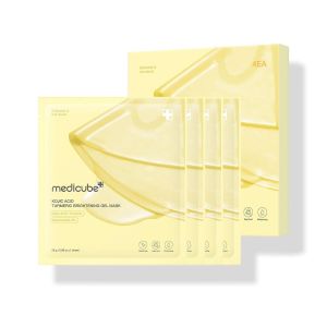 MEDICUBE KOJIC ACID TURMERIC BRIGHTENING GEL MASK 4PCS
