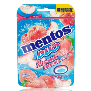 MENTOS 2-IN-1 PEACH SODA FLAVOR