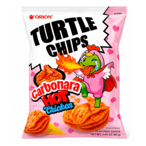 ORION TURTLE CHIPS CARBONARA HOT CHICKEN