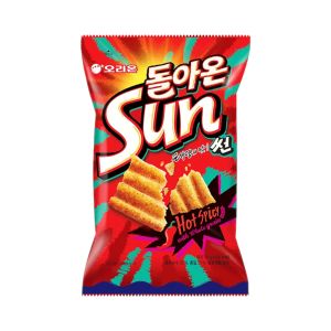 ORION KOREAN SUN CORN CHIPS HOT & SPICY 135G