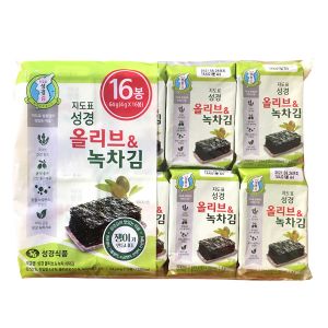 SUNG GYUNG OLIVE & GREEN TEA SEASONED SLICED LAVER