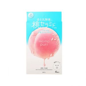 日本BCL momopuri蜜桃乳酸菌保湿面膜 4片入