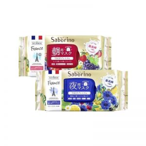 日本saborino新款France系列60秒懒人滋润乳液型保湿面膜 28片 两款选