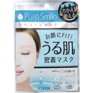 日本PURE SMILE 3D硅胶锁水面膜罩 透明色