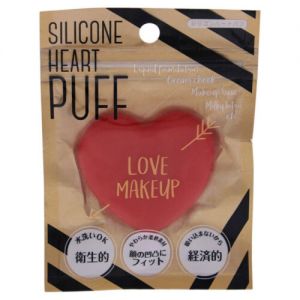 SUN SMILE SILICON HEART PUFF MAT RED