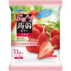 日本ORIHIRO 果汁蒟蒻可吸果冻 草莓味 6个*20G
