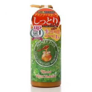 日本HONEY PLUS蜂蜜保湿护发素 500ml 苹果蜂蜜玫瑰香 两款选