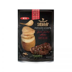 台湾华元 波的多蒜烤牛排味薯片 340G