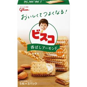 日本GLICO格力高 杏仁味夹心饼干 65G
