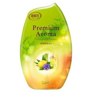 日本ST消臭力Premium Aroma植物精油配合室内香氛空气清新剂 400ml Lemongrass&Verbena